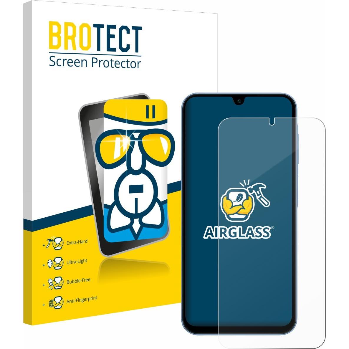 BROTECT AirGlass Panzerglasfolie (1 Stück, Samsung Galaxy A15), Smartphone Schutzfolie, Transparent