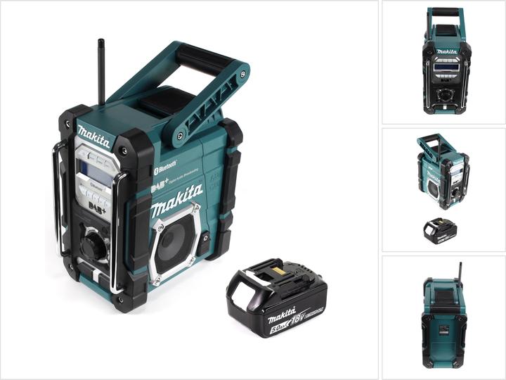 Produktbild Makita DMR 112 T1 Akku Baustellen Radio 7,2 - 18V Bluetooth DAB+ + 1x 5,0Ah Akku - ohne Ladegerät
