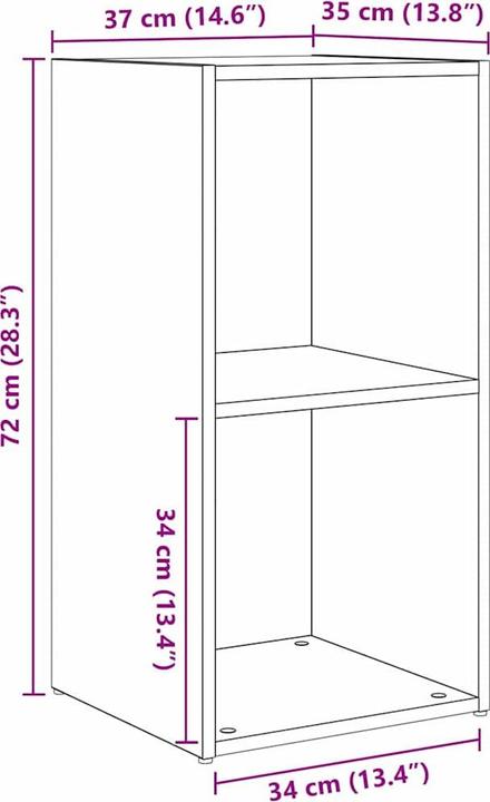 Image du produit vidaXL Würfel Aufbewahrung (72 x 35 x 36,5 cm)