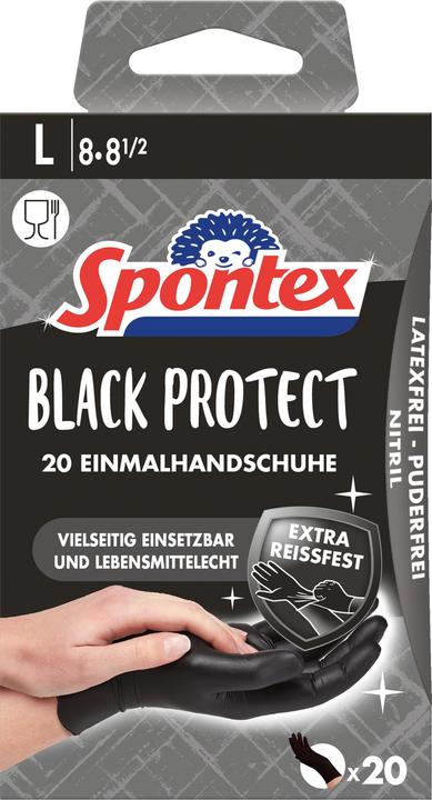 Actual product image Spontex Black Protect 20 L nitrile gloves (L)