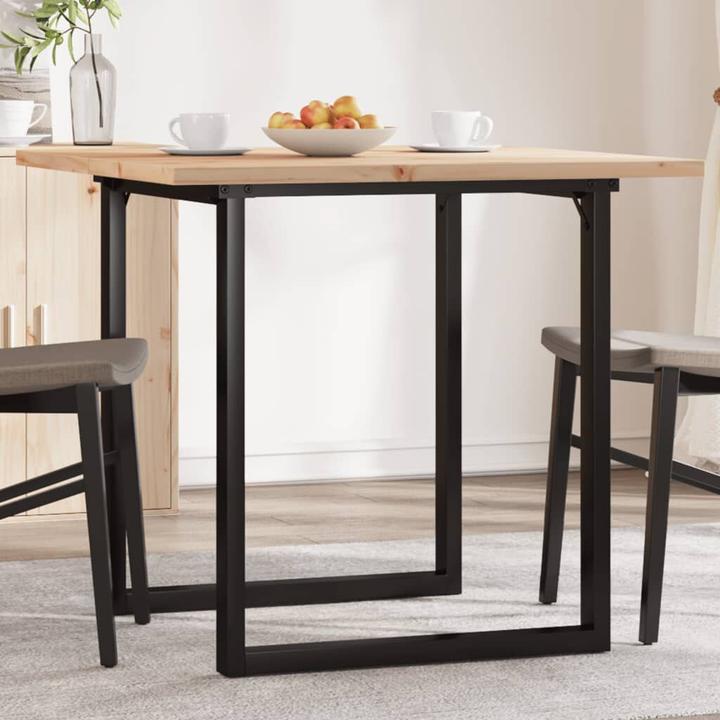 Actual product image vidaXL Dining table O-frame & cast iron (80 x 80 x 75.50 cm)