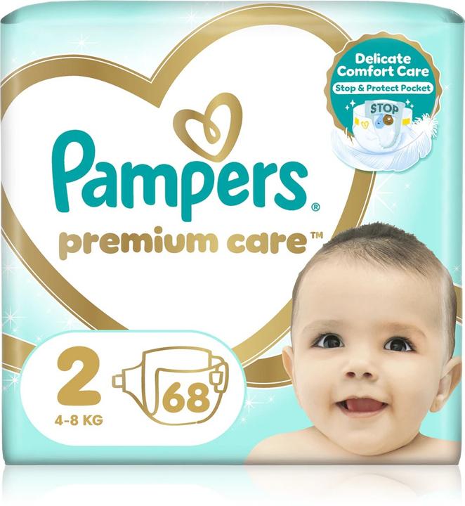Immagine prodotto Pampers Premium Care (Dimensione 2, Pacco trasportabile, 68 pz.)