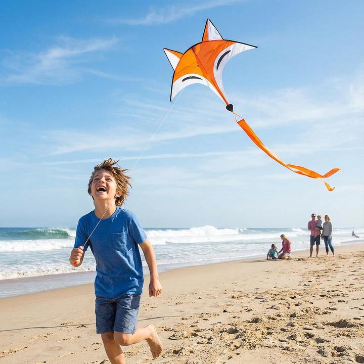 Actual product image Invento Kite Ecoline Fox Kite 96x76 cm, from 5 years, incl. handle with 25 m cord