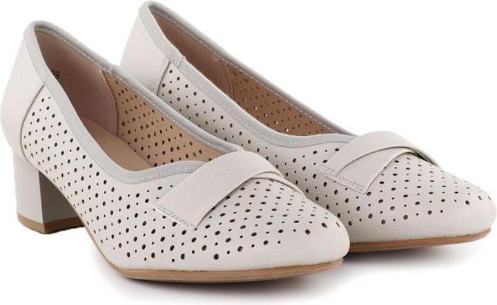 Image du produit Jezzi Women's openwork beige pumps 233-12 (37)