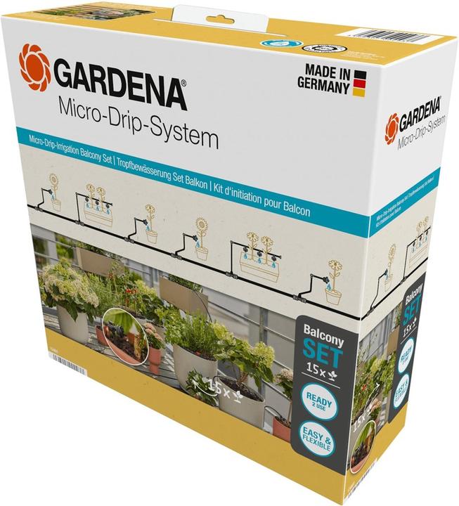 Image du produit Gardena Kit système Micro-Drip pour plate-bande/parterre surélevé (Kit d'irrigation goutte à goutte)