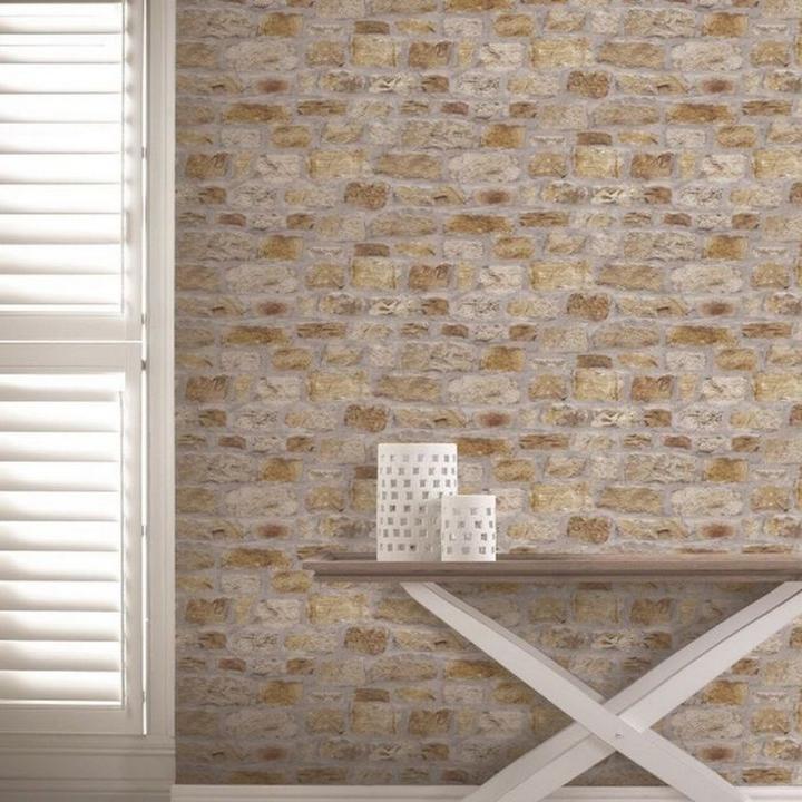 Actual product image Arthouse Wallpaper Country Stone Effect (53.5 x 978.5 cm)