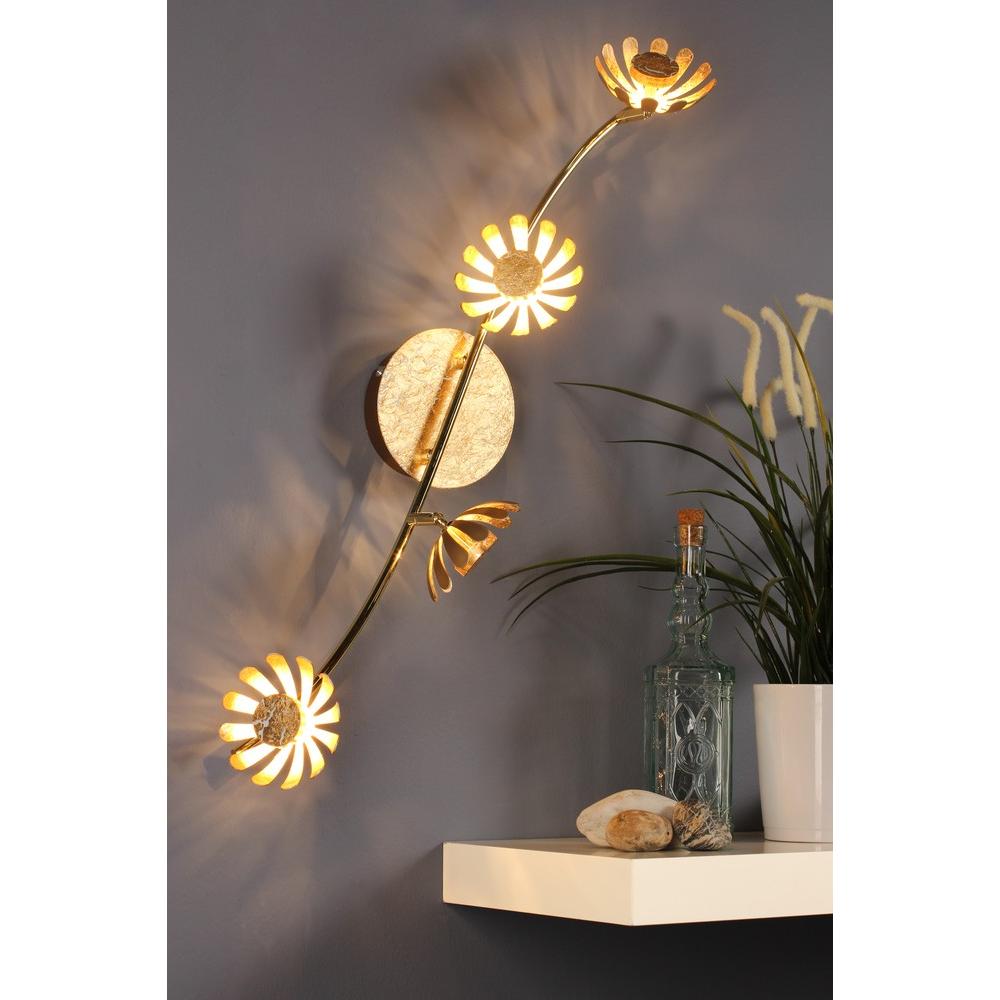 Luce ambiente Design, Wandleuchte + Deckenleuchte, LUCE Design Bloom LED Deckenleuchte 4fach 3000 K 20W Gold