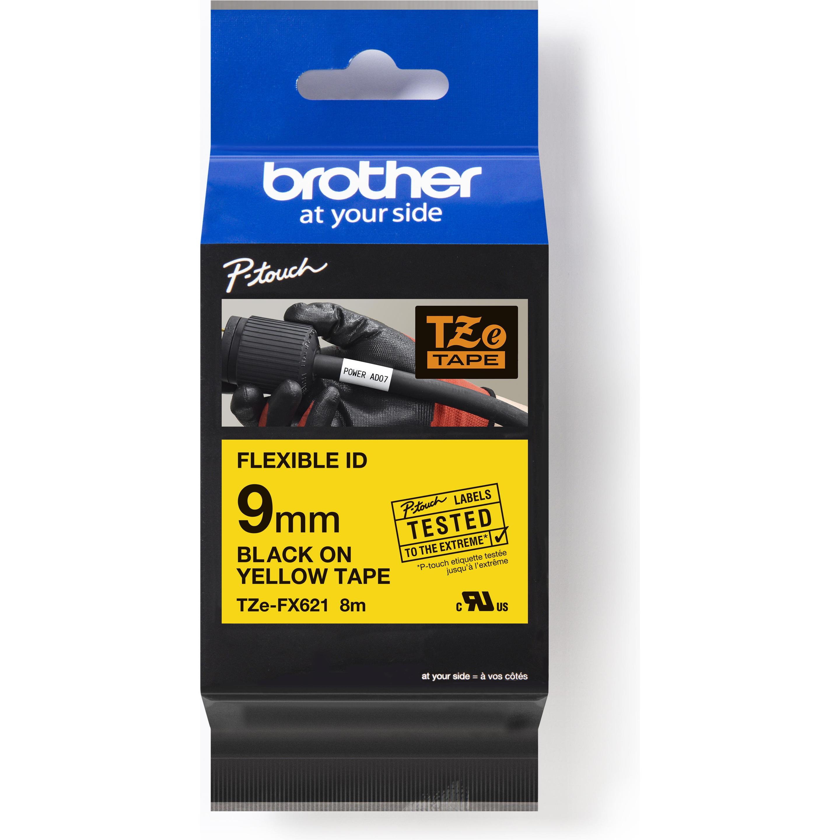 Brother, Beschriftungsband, TZe-FX621 (0.90 cm, Gelb)