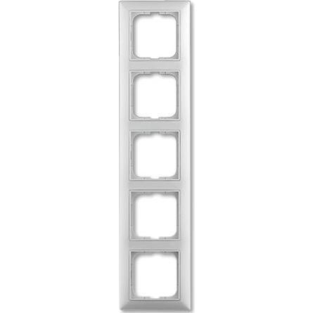 ABB, Zubehör Sanitärinstallation, basic55 Ramme, blank hvid, 5 moduler