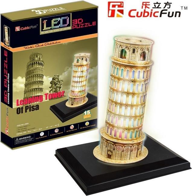 Image du produit Cubicfun PUZZLE 3D Tour penchée de Pise (LIGHT) (15 pièces)