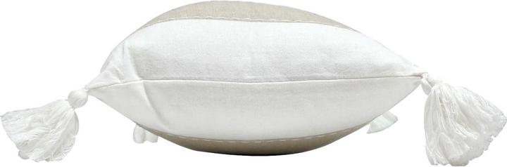 Image du produit Casativo Coussin décoratif à rayures et pompons (30 x 50 cm)