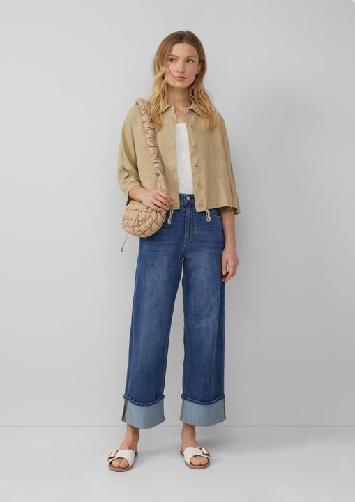 Actual product image S.Oliver Bluse Leinenmix-Bluse im O-Shape mit Fledermausärmeln (36)