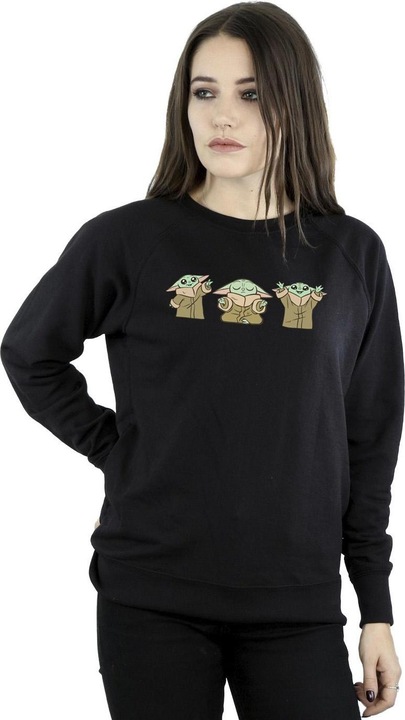 Actual product image Star Wars Womens/Ladies The Mandalorian Grogu Poses Sweatshirt (XL)