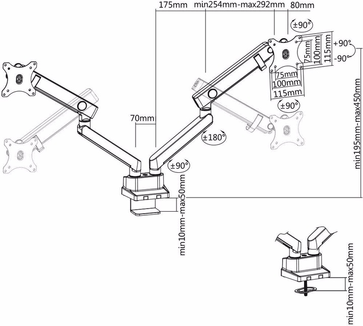 Actual product image Icy Box IB-MS314-T (Table, 32")