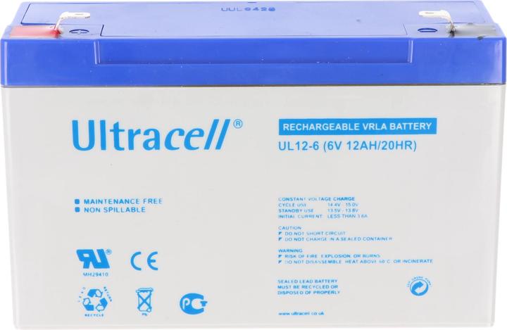 Produktbild Ultracell UL12-6 6V 12Ah Bleiakku AGM Blei Gel Akku (12 Ah)