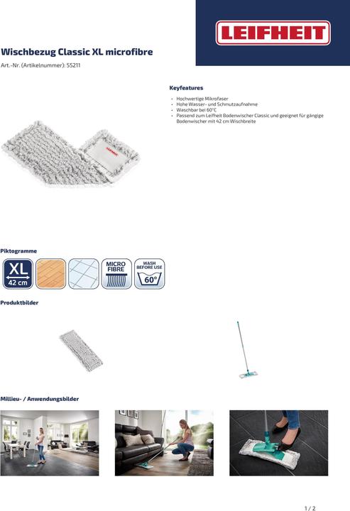 Produktbild Leifheit Wischbezug Classic XL microfibre (1 Stk.)