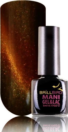 BrillBird Gel&Lac per occhi di gatto "Oro russo" - 5ml (Smalto per unghie effetto gel)