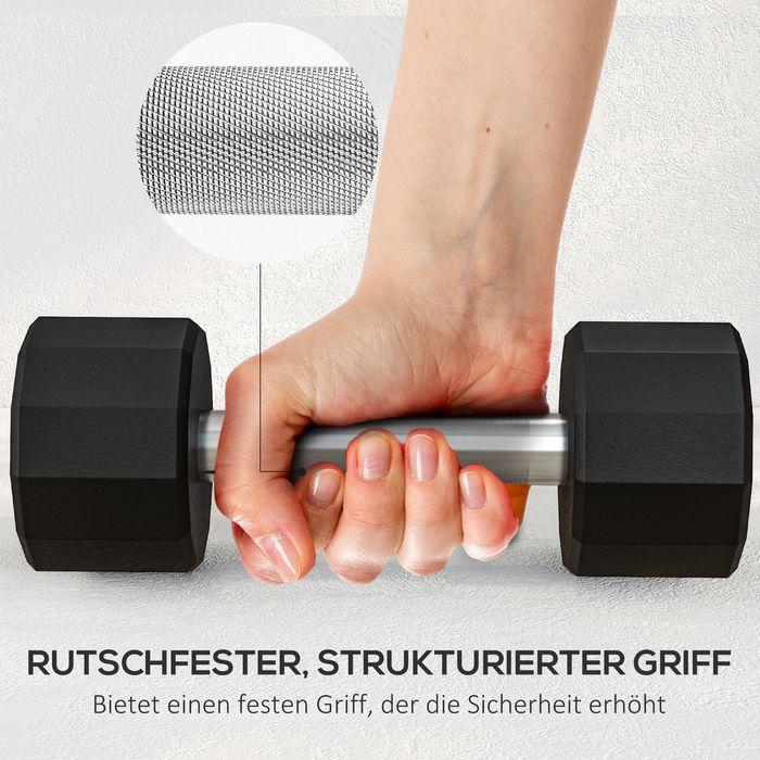 Actual product image Swisshandel24 Kurzhantel-Set 10 kg, rutschfeste Metallhanteln 2er Set (2 x 5 kg)