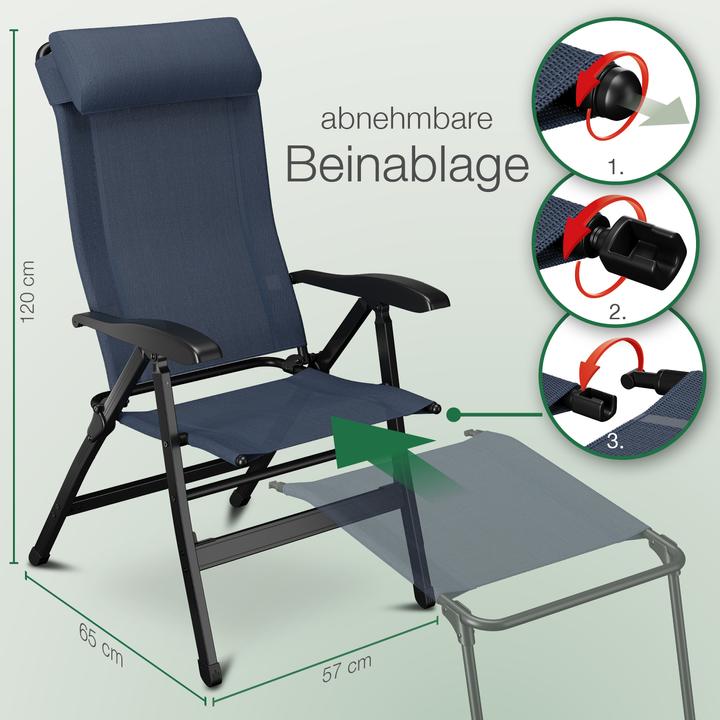 Immagine prodotto Aktivshop Klappstuhl aktiv Camping mit Beinauflage