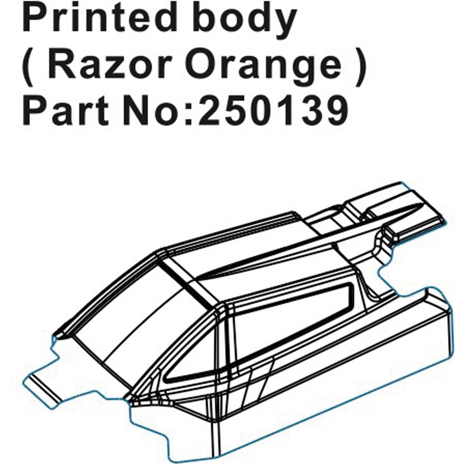 Hobby Plus RC Speck-B Printed Lexan Body - razor orange