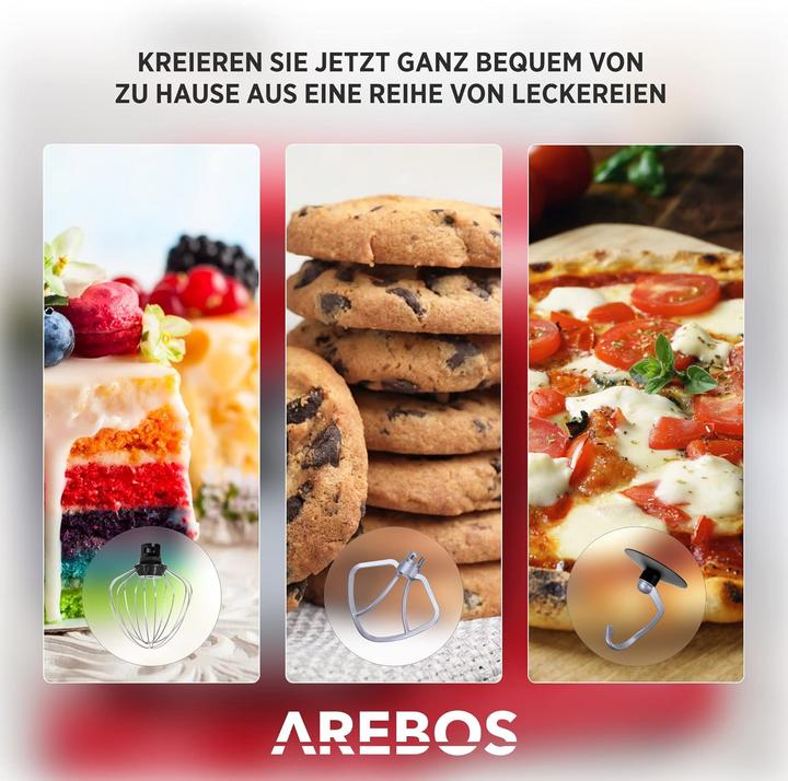 Actual product image Arebos Food processor (1500 W, 6 l)