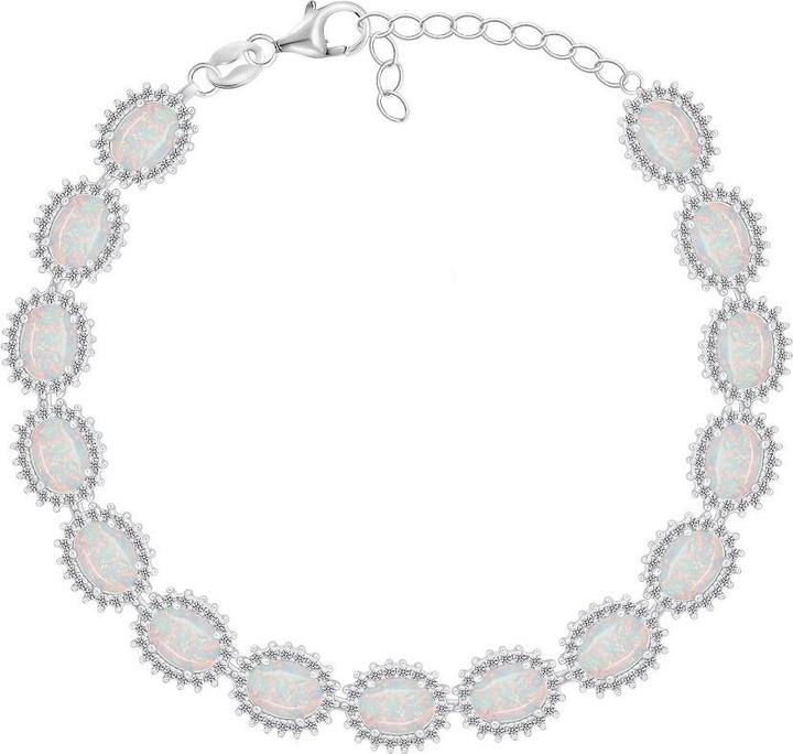 Immagine prodotto Brilio Argento - Bellissimo bracciale in argento con opali sintetici BRC127W