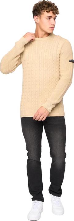 Actual product image Crosshatch Mens Kabstars Cable Knit Pullover (L)