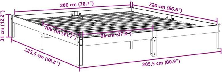 Image du produit vidaXL Bettgestell (200 x 220 cm)
