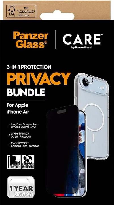 Actual product image PanzerGlass 3-in-1 Privacy Set (1 pcs., Apple iPhone Air)