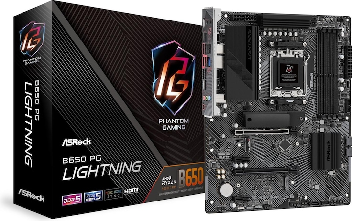 Actual product image AsRock B650 PG Lightning (AM5, AMD B650, ATX)