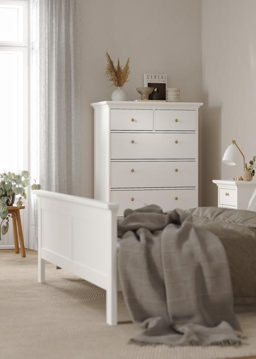 Image du produit Tvilum Paris Commode 6 tiroirsBlanc (96.20 x 48.50 x 139.76 cm)