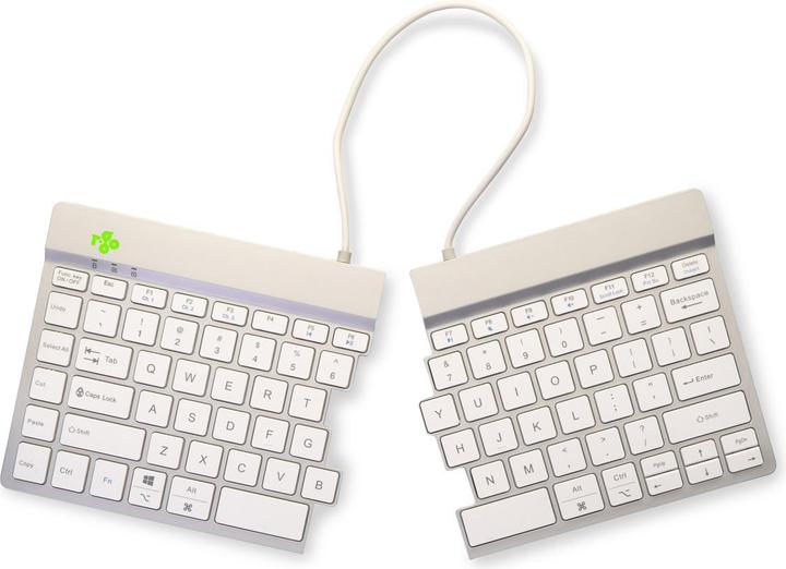 Produktbild R-Go Tools R-Go Tastatur Split Break US-Layout Bluetooth weiss (US, Kabellos)