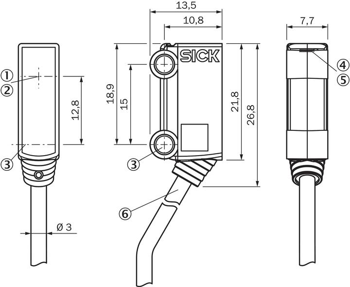 Immagine prodotto Sick Sensore fotoelettrico a sbarramento WSE2S-2F1330 (2 m)
