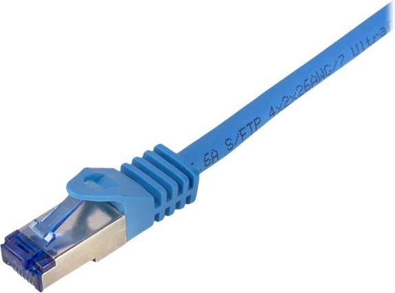 Actual product image LogiLink Patch cable Ultraflex, Cat.6A, S/FTP, 1.0 m, blue (S/FTP, CAT6a, 1 m)