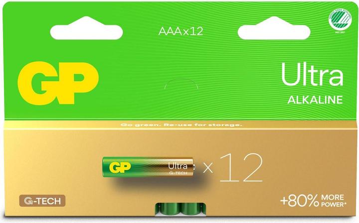 Image du produit GP Batteries Gp Ultra Alcaline Aaa/Lr03 (12 pcs, AAA)