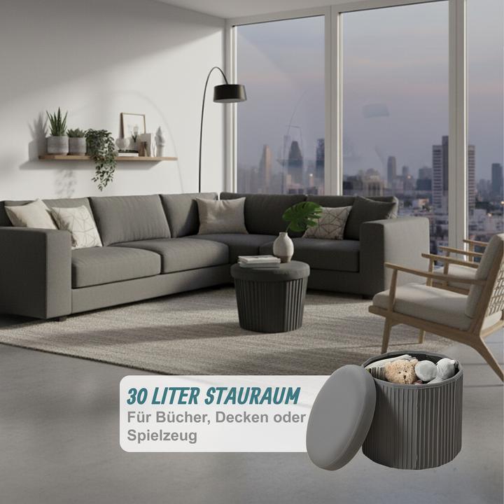 Actual product image Relaxdays Hocker aus Samt mit Stauraum