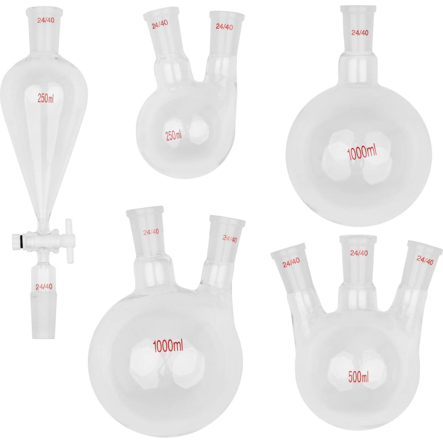 Thumbnail - Steinberg, Laborbedarf, Laborgläser Set Destillation 32-teilig 24/40 250 / 500 / 1000 ml Borosilikatglas