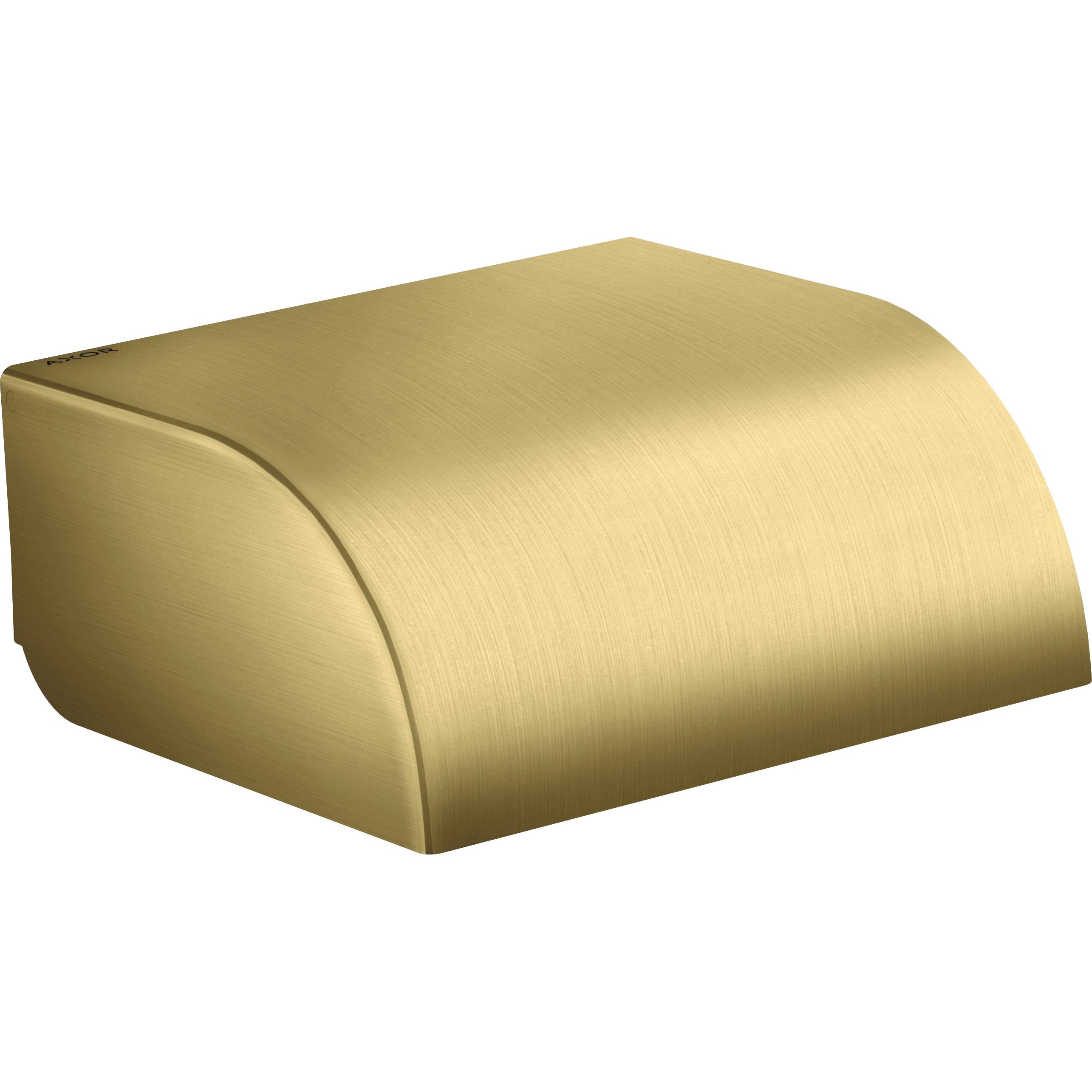 hansgrohe, Toilettenpapierhalter, WC-Papierhalter Axor Universal Circular mit Deckel brushed brass