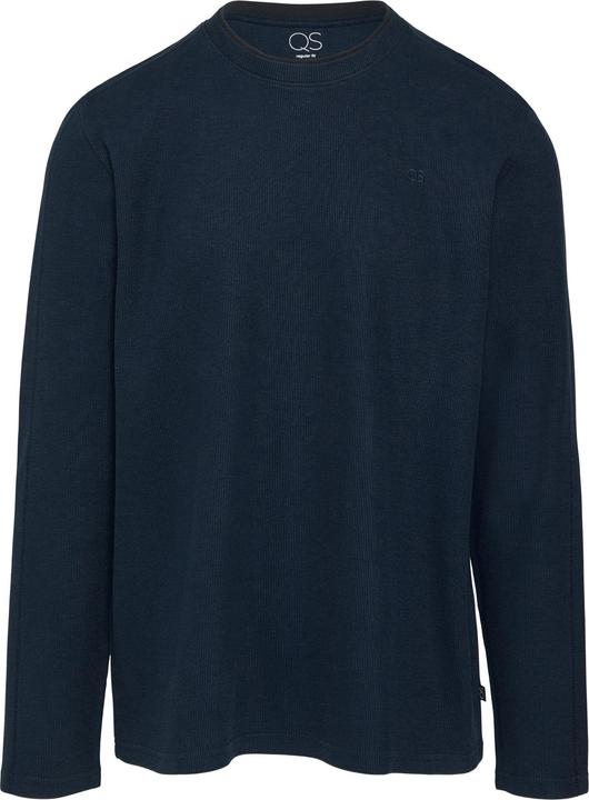 Actual product image S.Oliver T-Shirt Longsleeve mit Rippstruktur und Logostickerei (M)