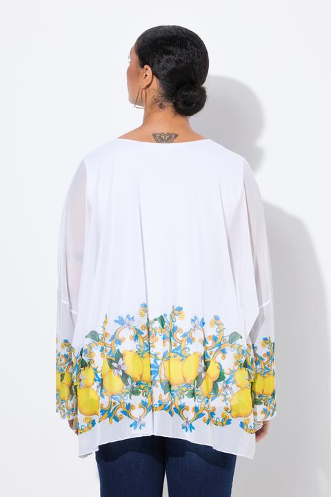 Produktbild Miamoda Meshbluse, oversized, Zitronen-Bordüre (50, 52)
