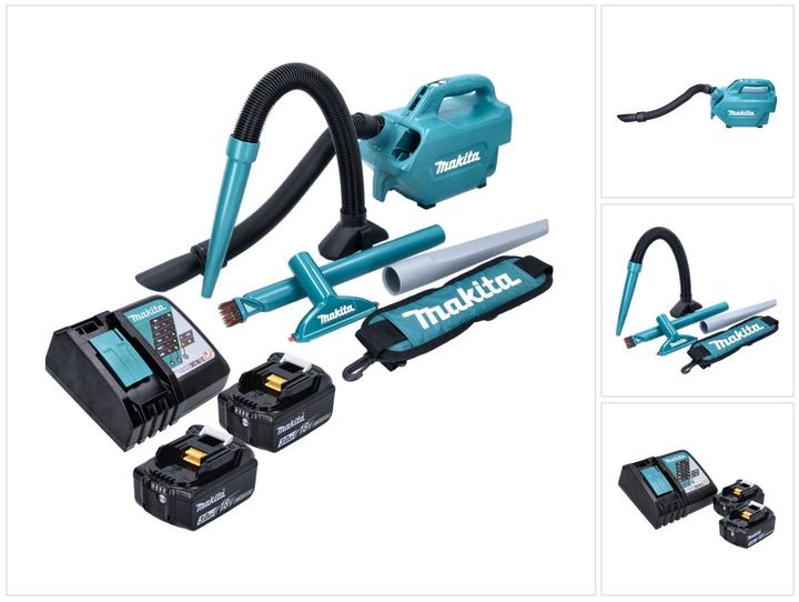 Produktbild Makita DCL 184 RF Akku Staubsauger 18 V 54 mbar 0,5 l + 2x Akku 3,0 Ah + Ladegerät