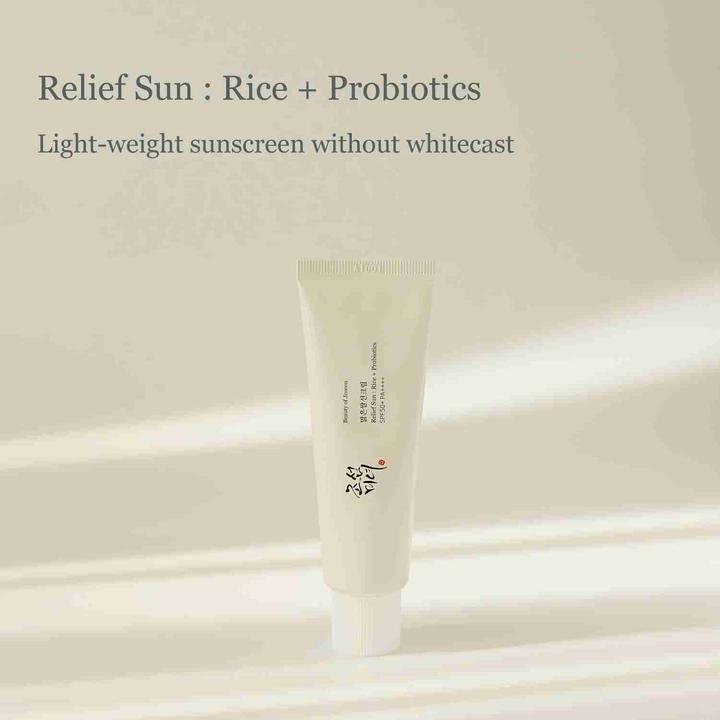 Actual product image Beauty of Joseon Relief Sun Rice Probiotics (Sun cream face, SPF 50+, 50 ml, 0.05 g)