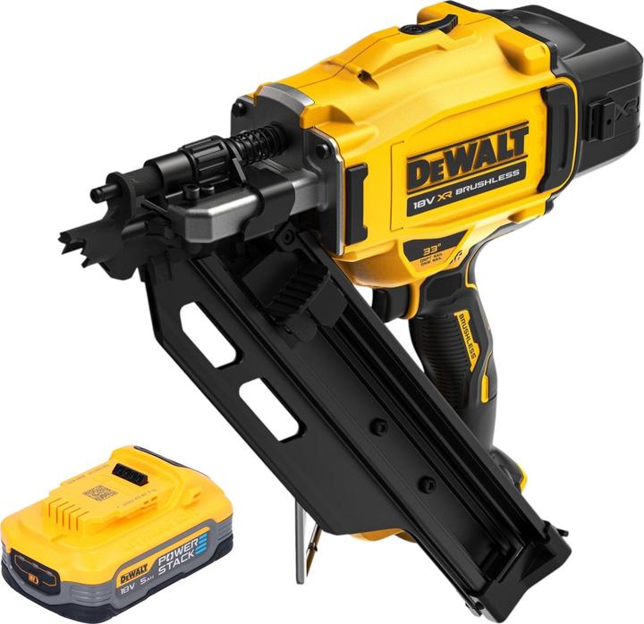 Produktbild DeWalt DCN 930 N Akku Nagler 18 V 50 - 90 mm Brushless + 1x Powerstack Akku 5,0 Ah - ohne Ladegerät