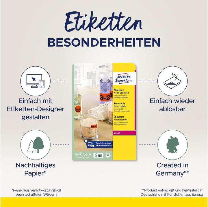 Produktbild Avery Neon-Etiketten