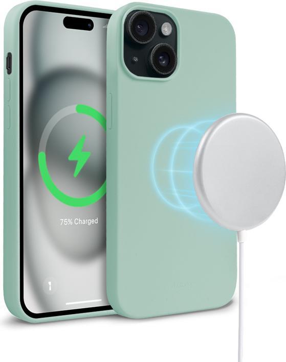 Productafbeelding Crong Kleurhoes Magnetic - iPhone 15 MagSafe hoesje (Mint) (Apple iPhone 15)