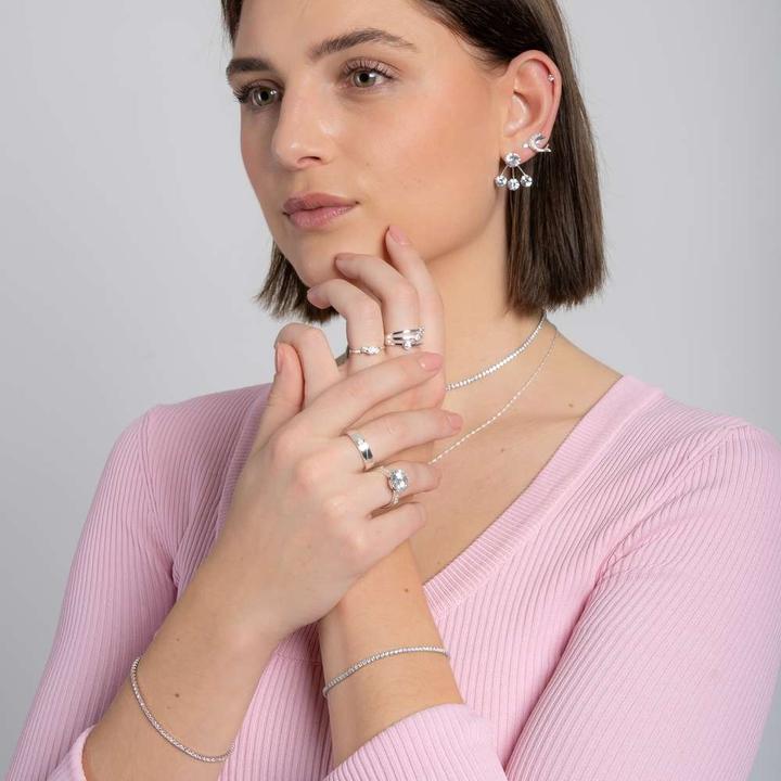 Immagine prodotto Bijouteria Bracciale (20 cm, Argento 925, Zirconia)
