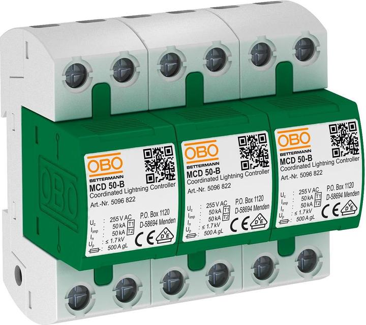 OBO Bettermann OBO Vertr set di scaricatori di sovratensione di rete 255V