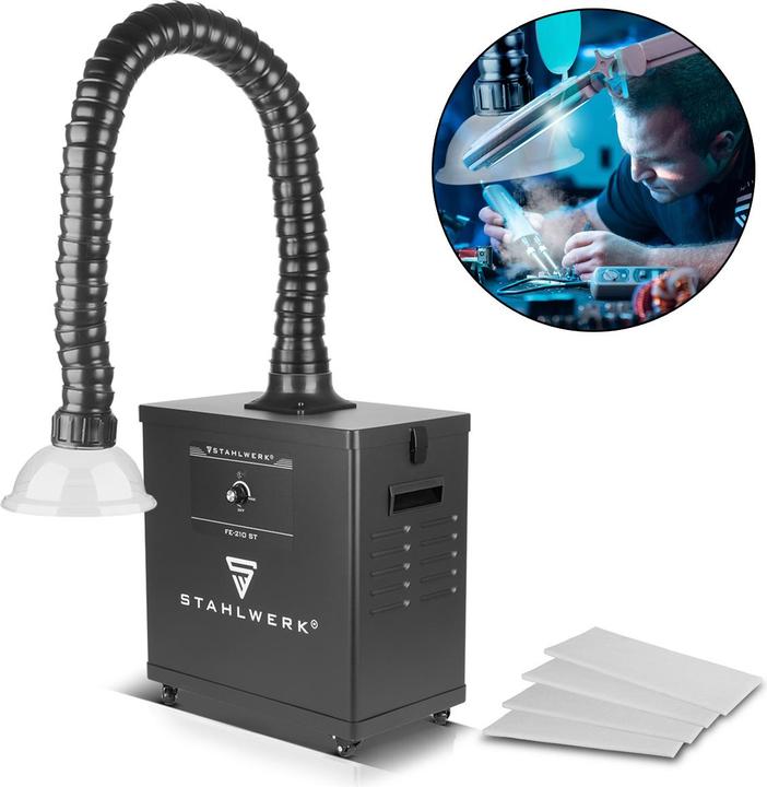 Actual product image Stahlwerk Fume extraction unit FE-210 ST with triple filter and 210 W extraction system (Extraction system)