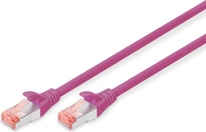 Immagine prodotto Digitus Cavo patch SFTP/PIMF CAT6 2m 4x2AWG 27/7 2xRJ45 magenta (S/FTP, CAT6, 2 m)