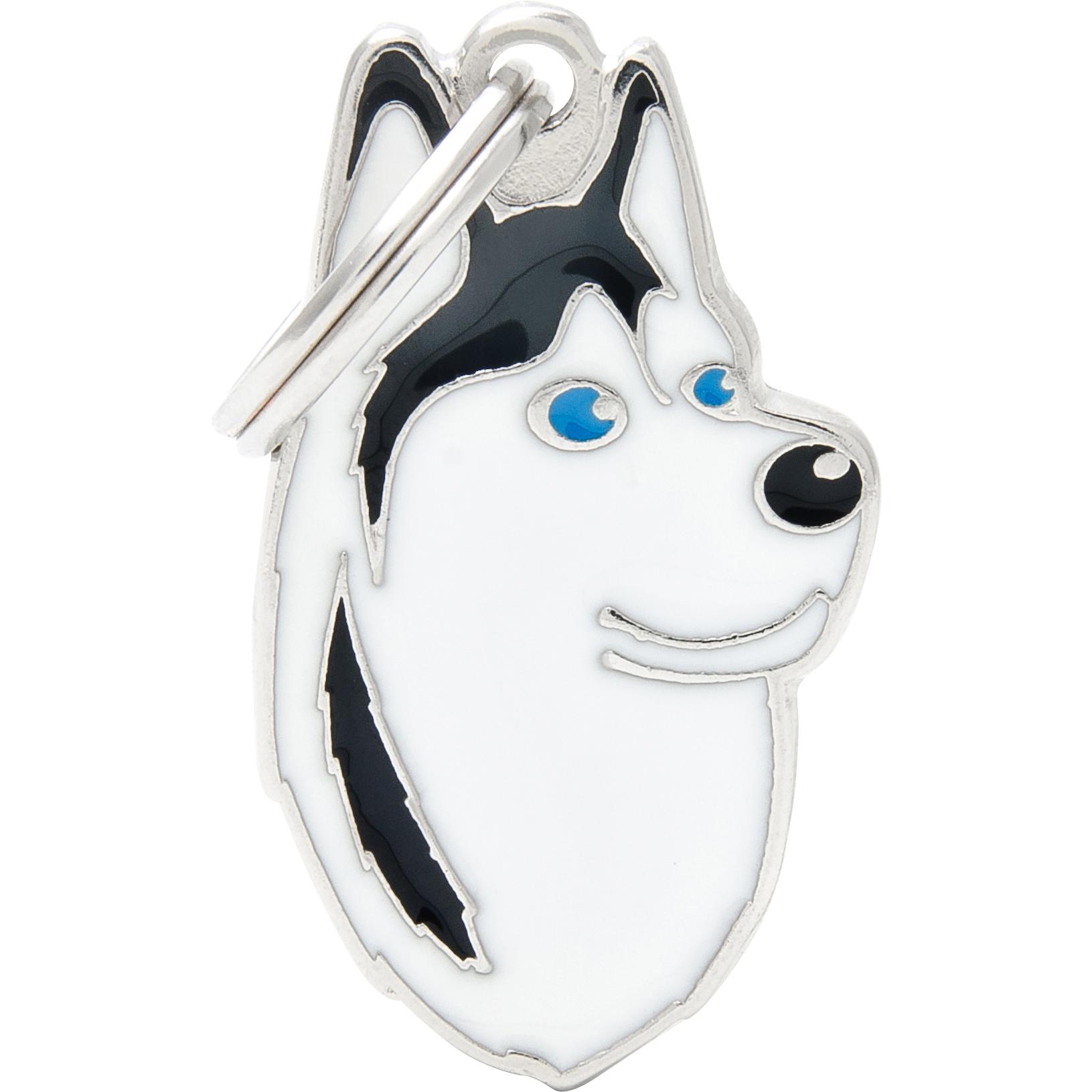 Myfamily Amici di MyFa tegn, Siberian Husky, sort, Collare + Guinzaglio